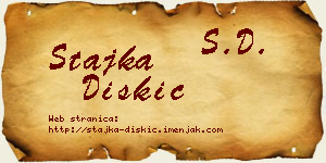 Stajka Diskić vizit kartica